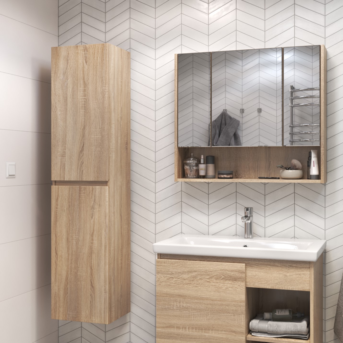 Шкаф из комплекта мебели для ванной и туалета