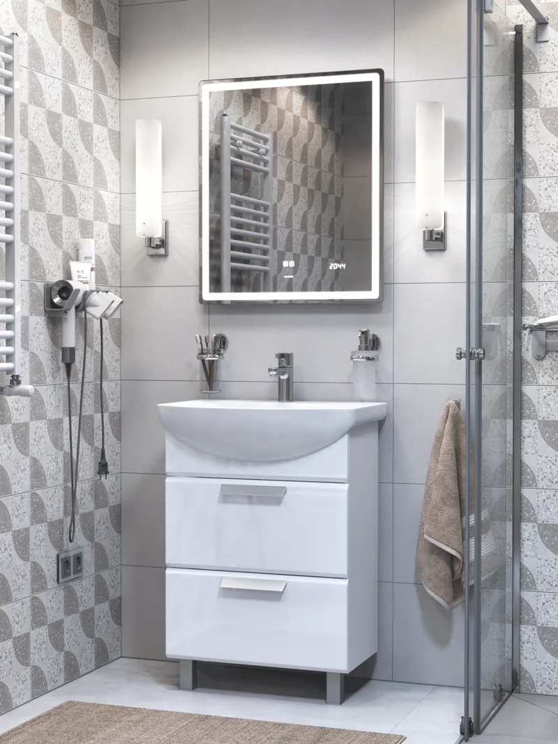 Тумба под раковину Kelly 600-0-2 (Балтика)-4