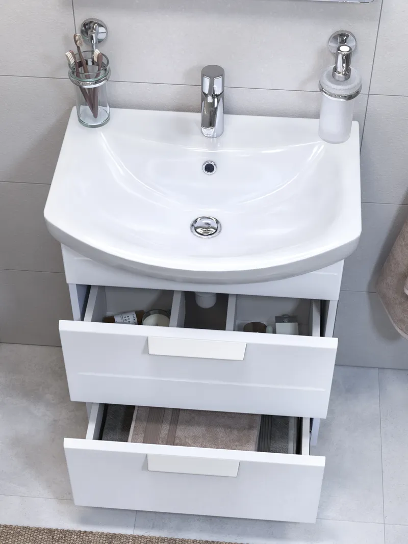 Тумба под раковину Kelly 600-0-2 (Балтика)-1