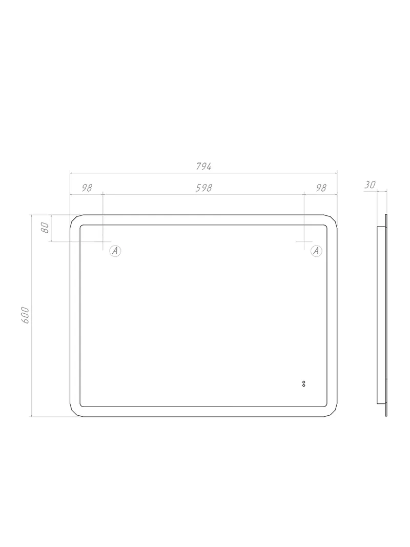 Зеркало Kelly Classic 800 OLEVARO-0