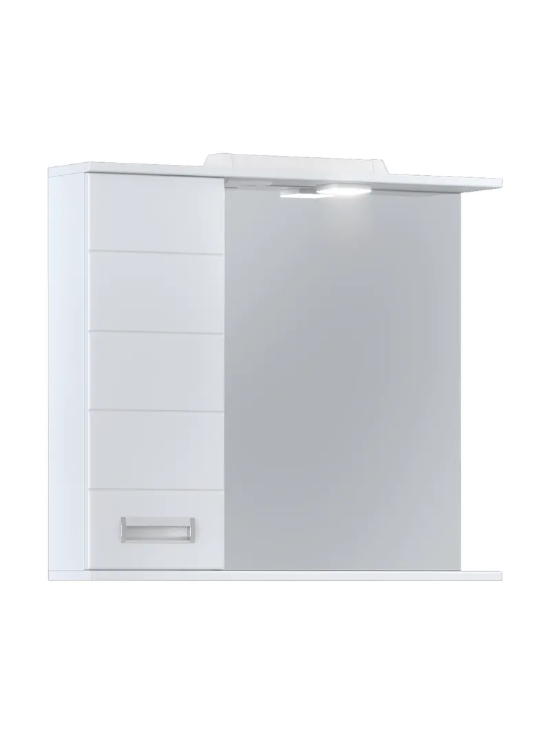 Шкаф навесной с зеркалом Bianca 800 (левый) со спотом-5