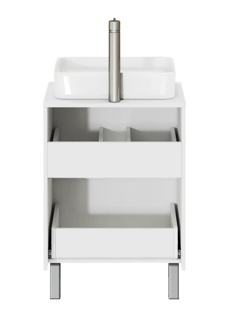 Тумба под раковину Ellio 600-0-2 со столешницей-6