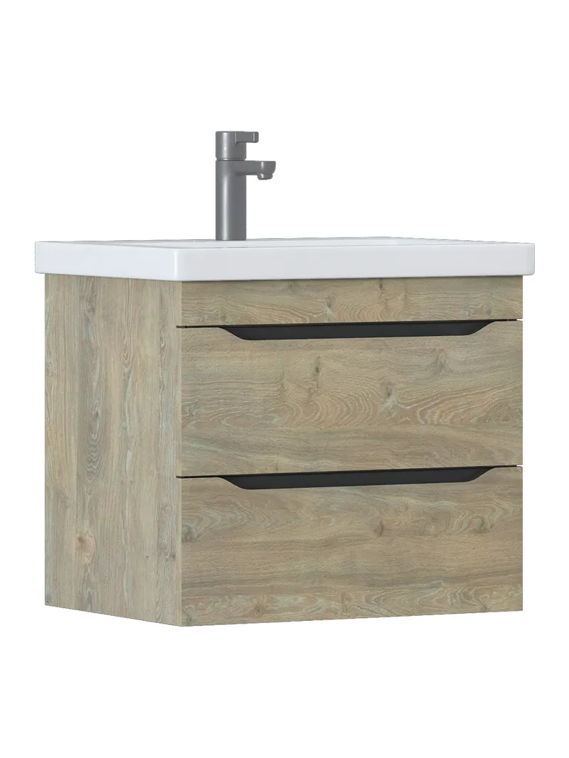 Тумба под раковину навесная Siesta 600-0-2 (Como) дуб давос-0