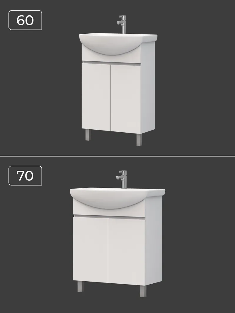 Тумба под раковину Modul 700-2-0 (Балтика) белый-10