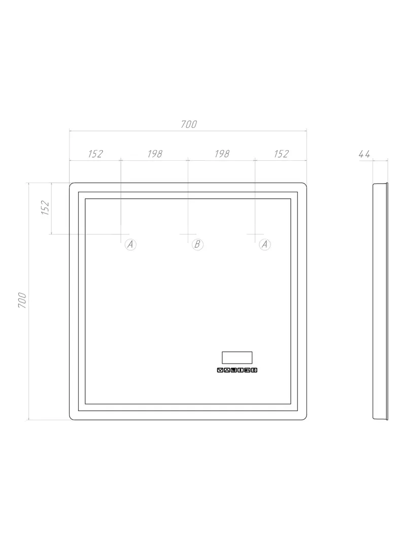 Зеркало Damon Media voice 700 OLEVARO-7