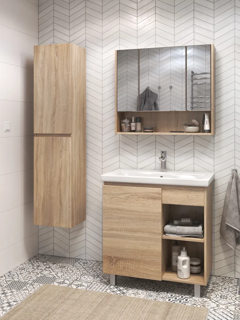 Тумба под раковину Modul 800-1-0 (Como) дуб сонома-4