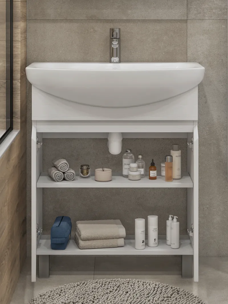 Тумба под раковину Modul 700-2-0 (Балтика) белый-1