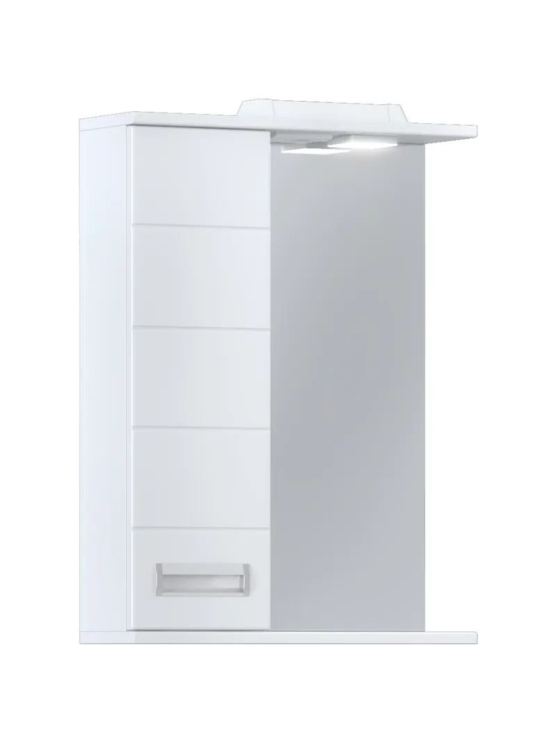 Шкаф навесной с зеркалом Bianca 500 (левый) со спотом-5