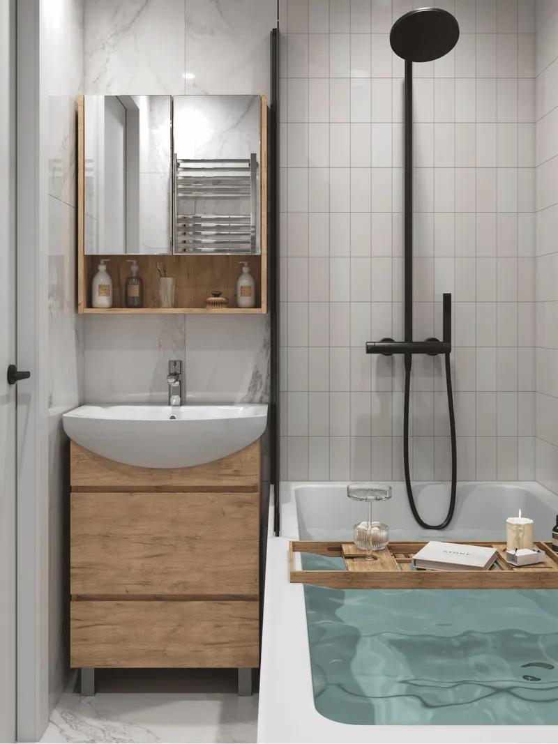 Тумба под раковину Modul 600-0-2 (Балтика) дуб золотой-8