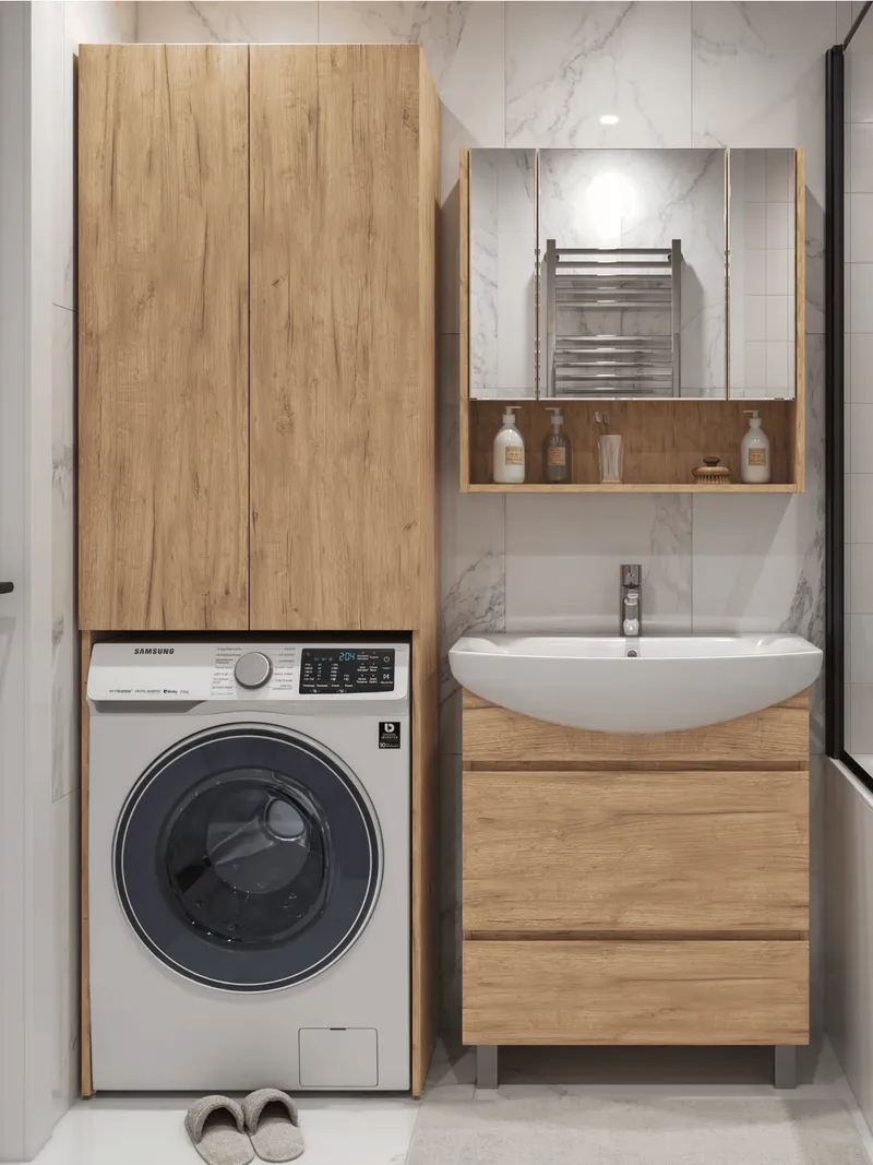 Тумба под раковину Modul 700-0-2 (Балтика) дуб золотой-11