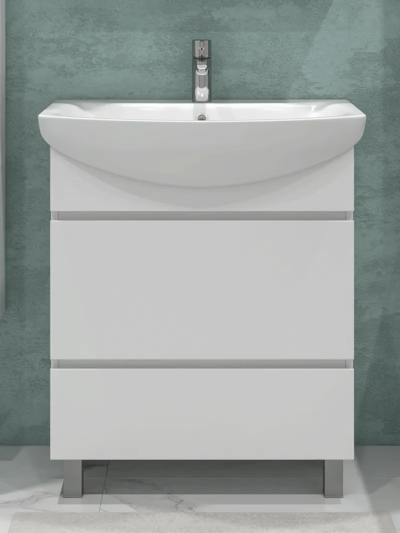 Тумба под раковину Modul 700-0-2 (Балтика) белый-0