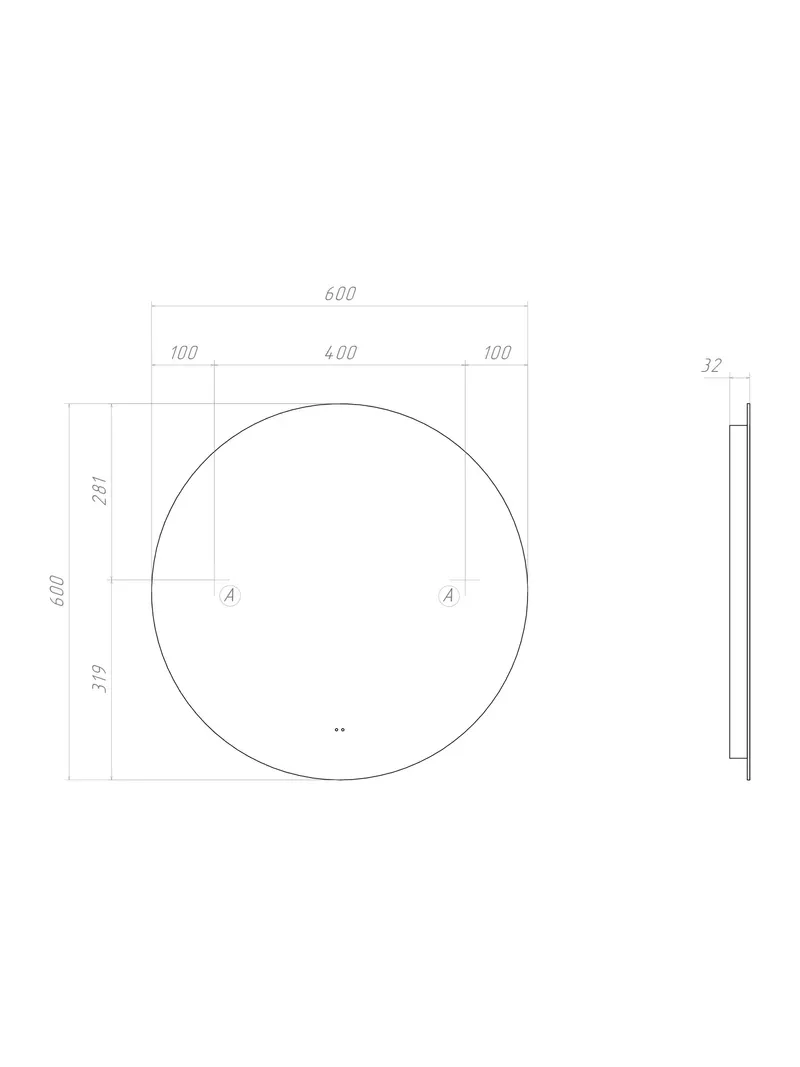 Зеркало Paola Classic 600 OLEVARO-10