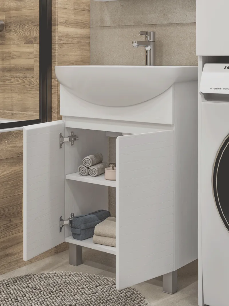 Тумба под раковину Modul 600-2-0 (Балтика) белый-3