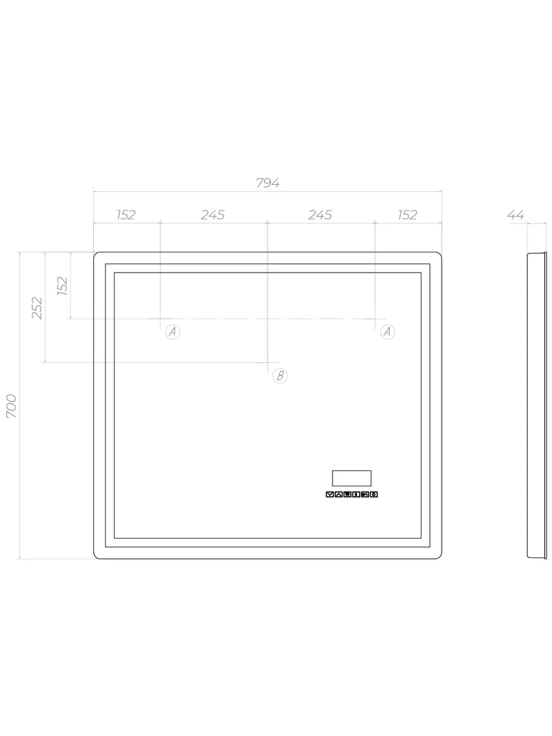 Зеркало Damon Media voice 800 OLEVARO-7