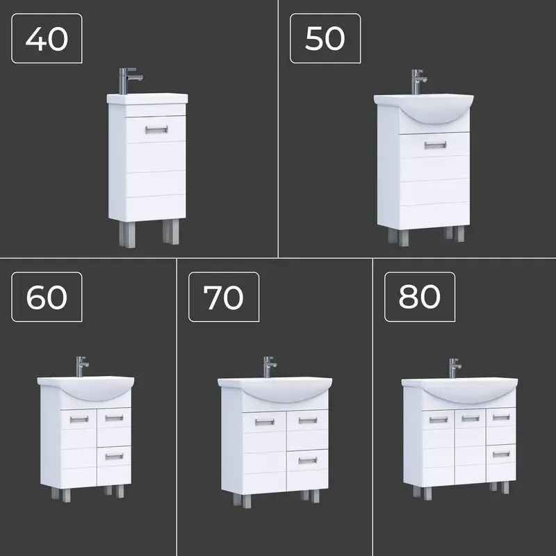 Тумба под раковину Bianca 800-2-2 (Балтика)-6