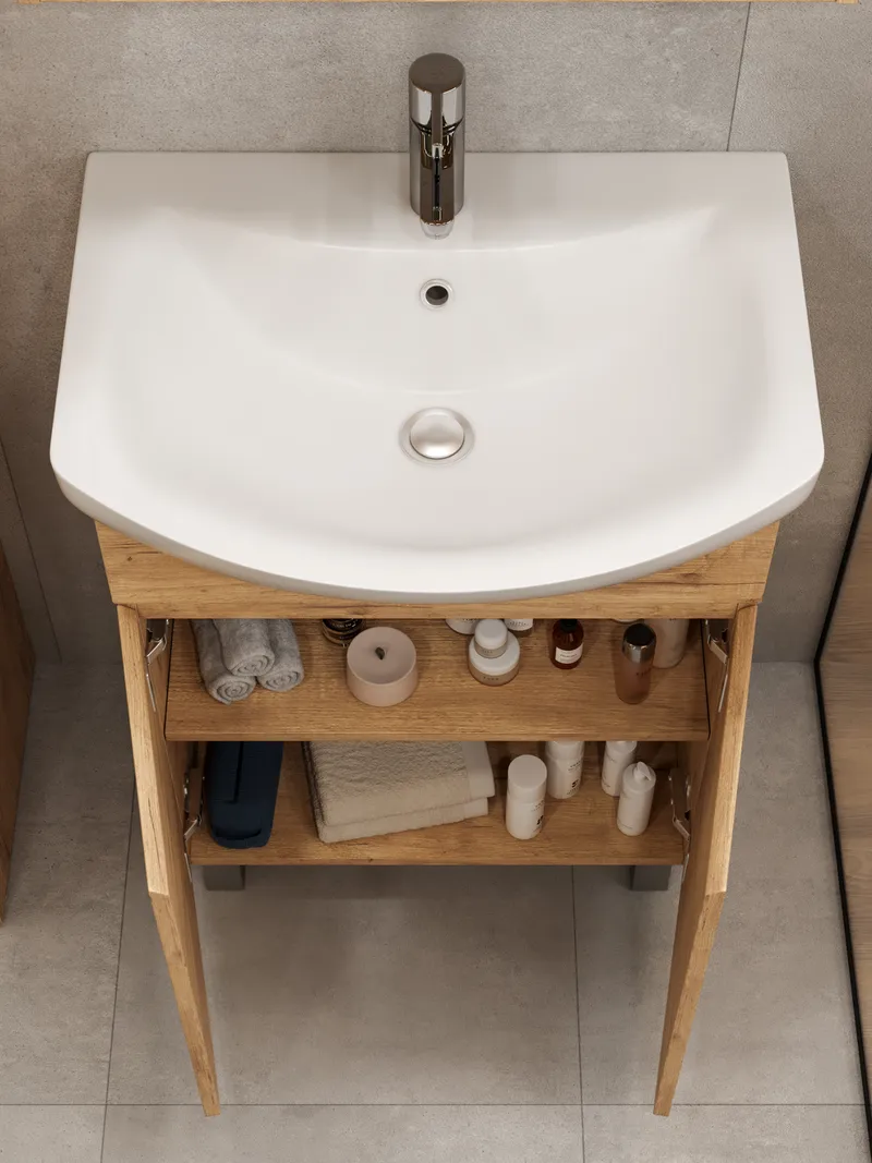 Тумба под раковину Modul 600-2-0 (Балтика) дуб золотой-2