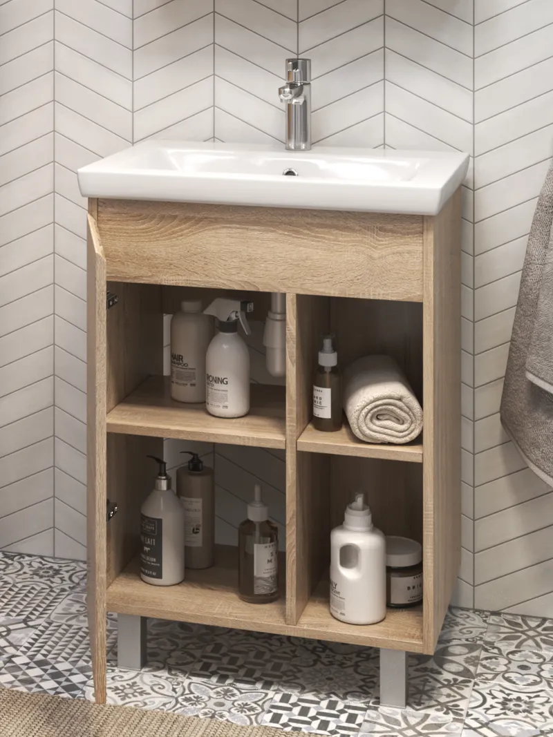 Тумба под раковину Modul 600-1-0 (Como) дуб сонома-1