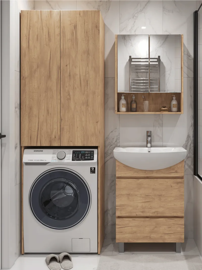 Тумба под раковину Modul 600-0-2 (Балтика) дуб золотой-4