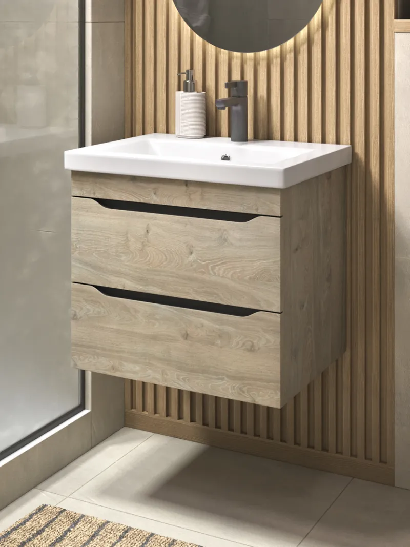 Тумба под раковину навесная Siesta 600-0-2 (Como) дуб давос-2