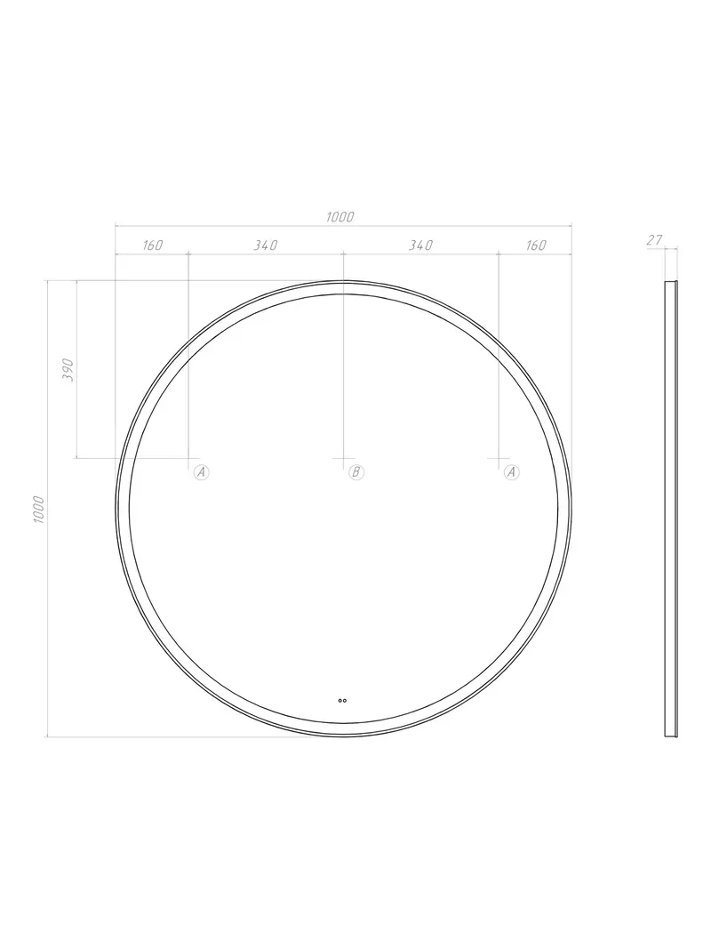 Зеркало Vizo Comfort 1000 OLEVARO-7