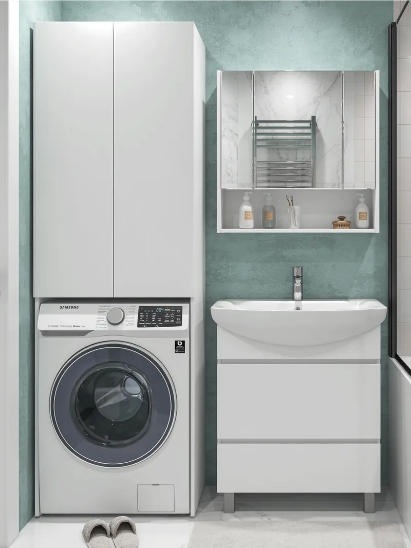 Тумба под раковину Modul 700-0-2 (Балтика) белый-9