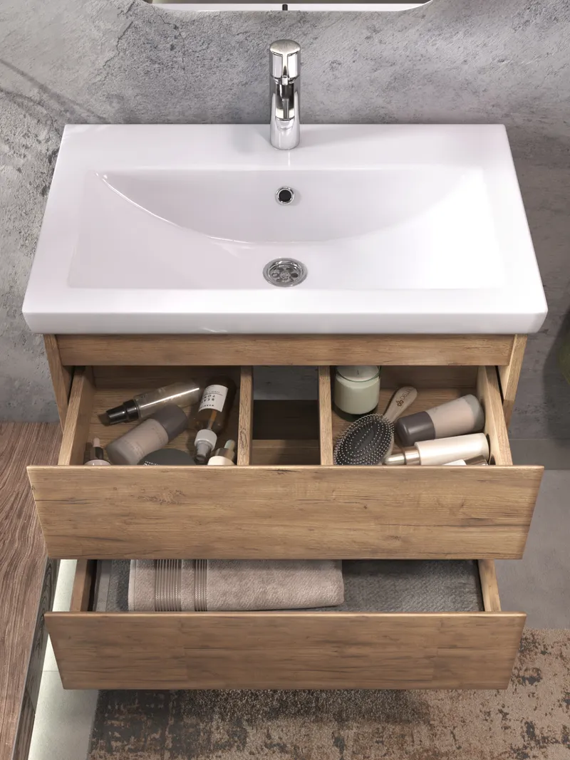 Тумба под раковину навесная Modul 700-0-2 (Фостер) дуб золотой-2