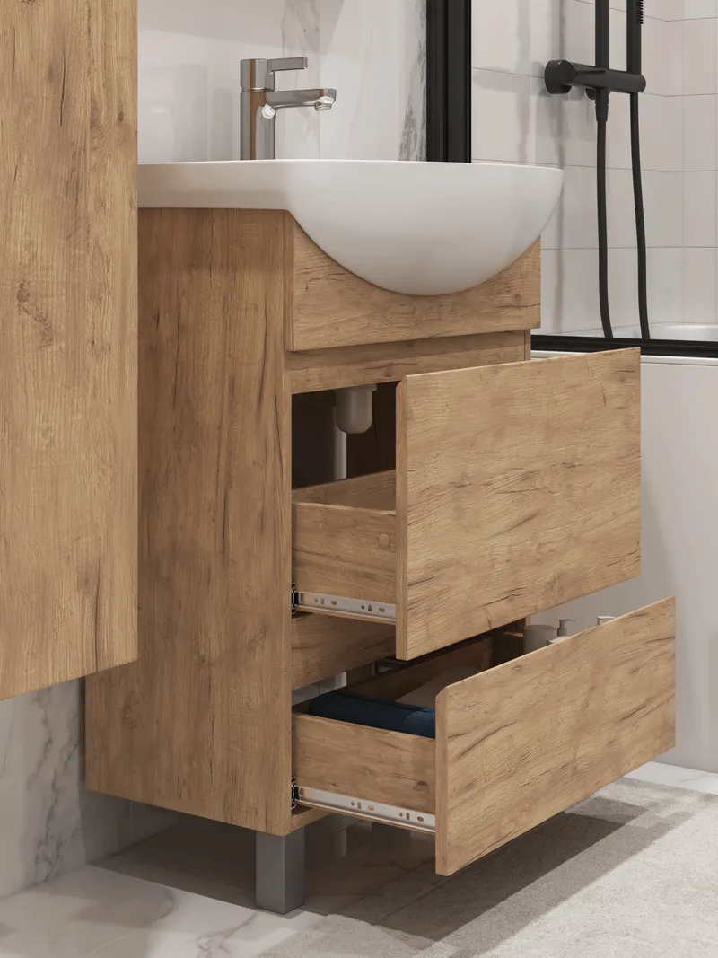 Тумба под раковину Modul 600-0-2 (Балтика) дуб золотой-1