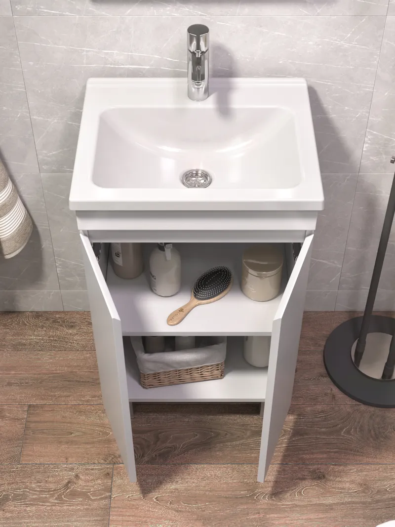 Тумба под раковину Modul 500-2-0 (Азимут) белый-3