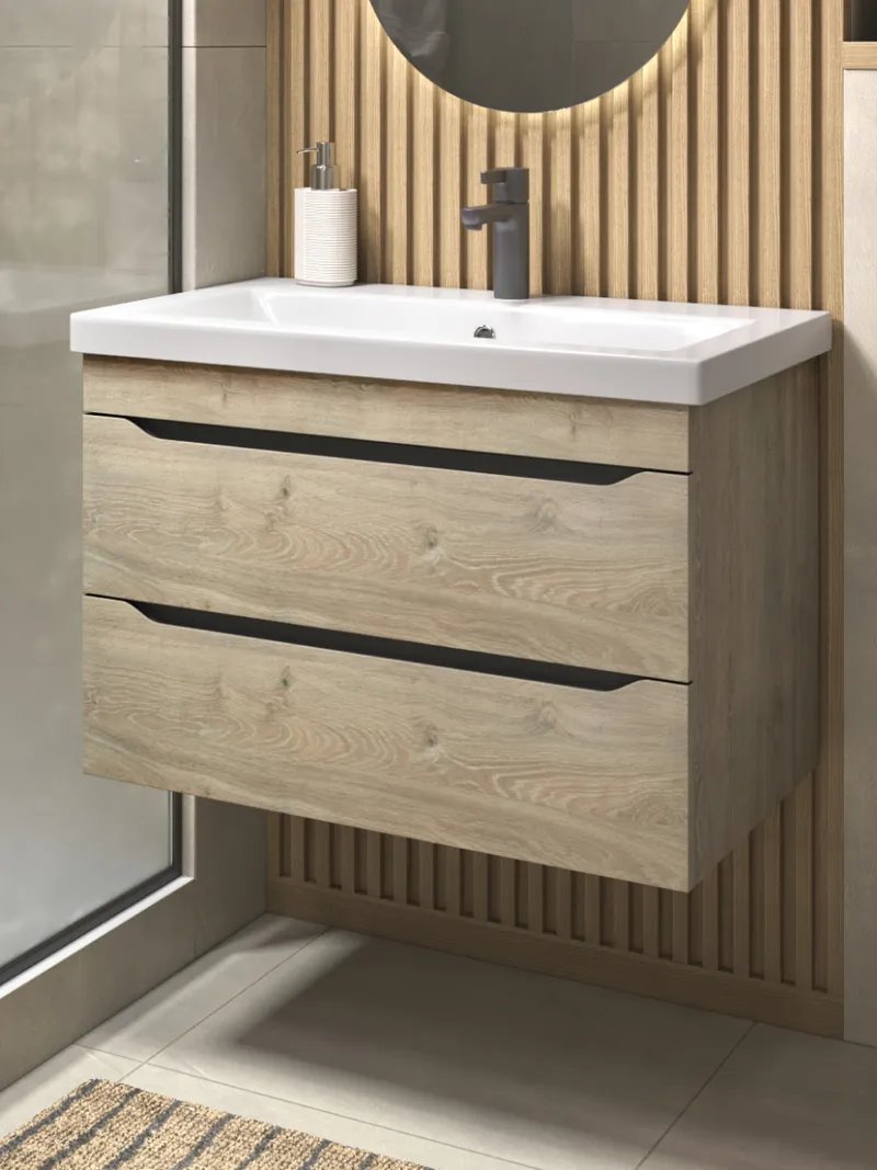 Тумба под раковину навесная Siesta 800-0-2 (Como) дуб давос-2