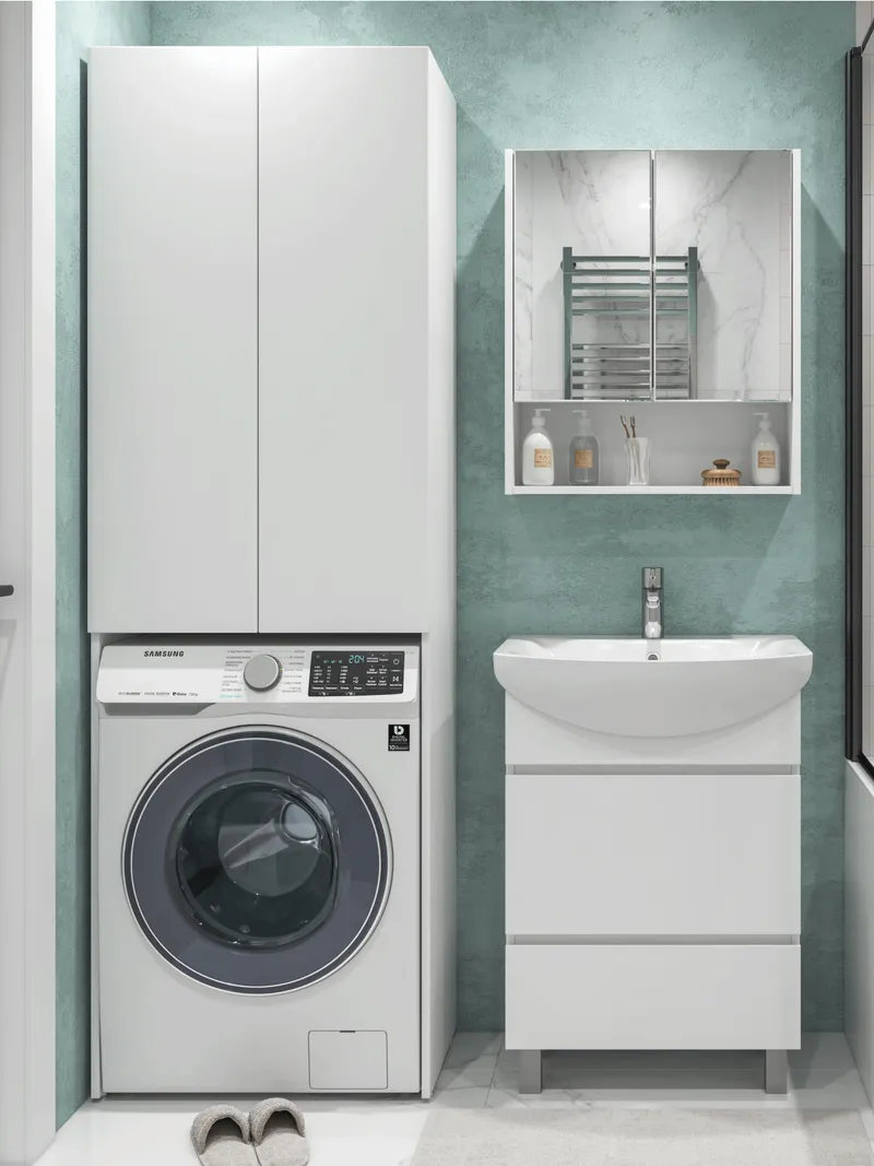 Тумба под раковину Modul 600-0-2 (Балтика) белый-4