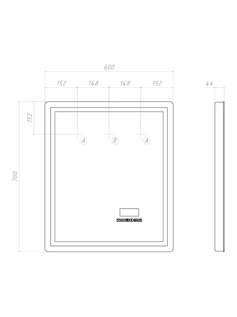 Зеркало Damon Media voice 600 OLEVARO-7