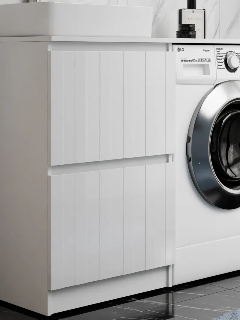 Тумба под раковину Ellio 1200-0-2 со столешницей под стиральную машину-2