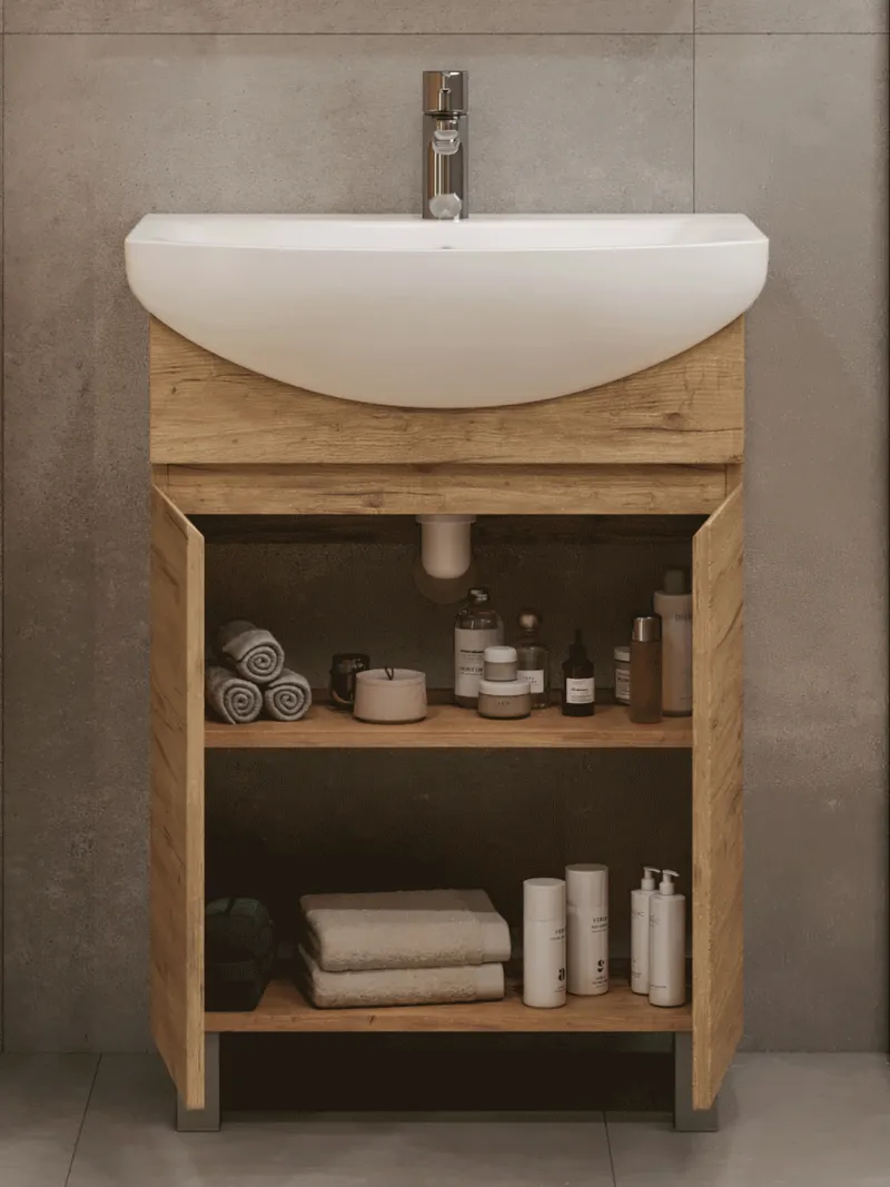 Тумба под раковину Modul 600-2-0 (Балтика) дуб золотой-1