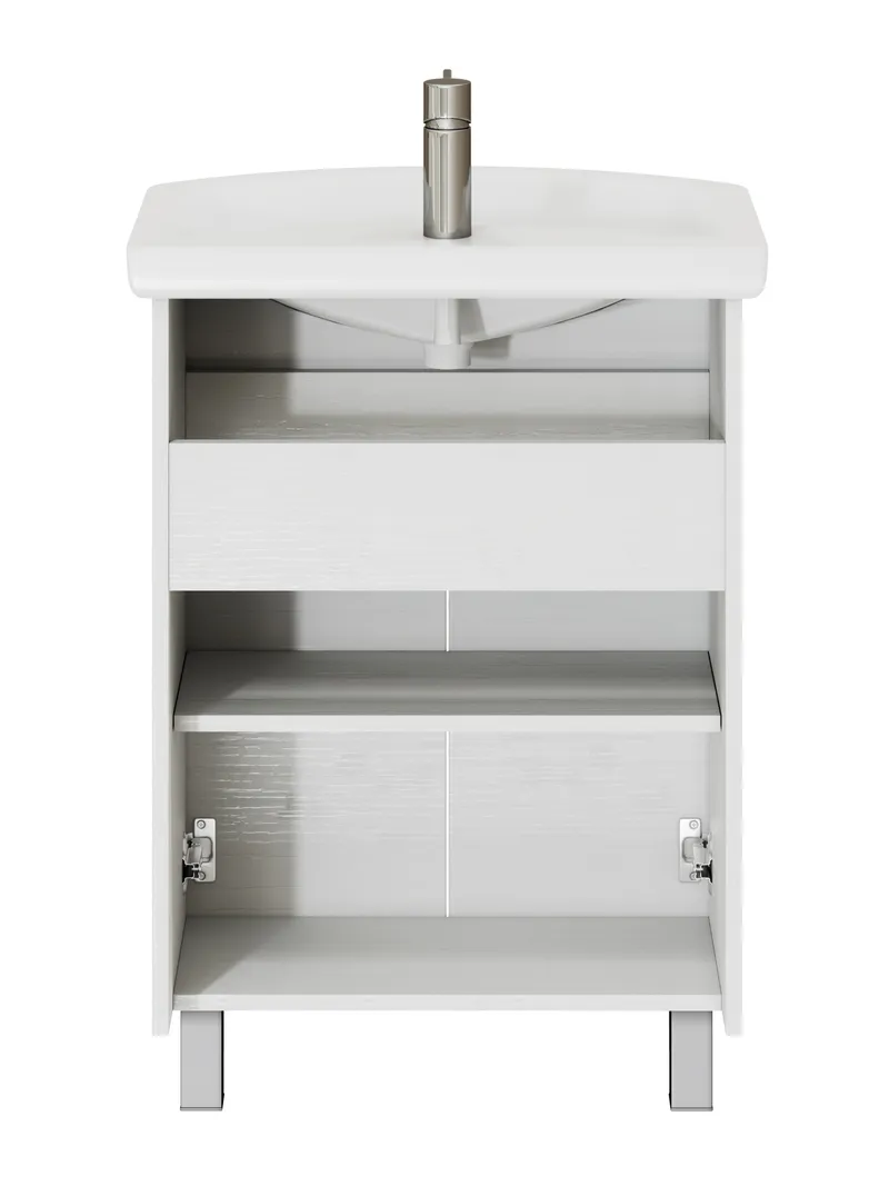 Тумба под раковину Modul 600-2-0 (Балтика) белый-7