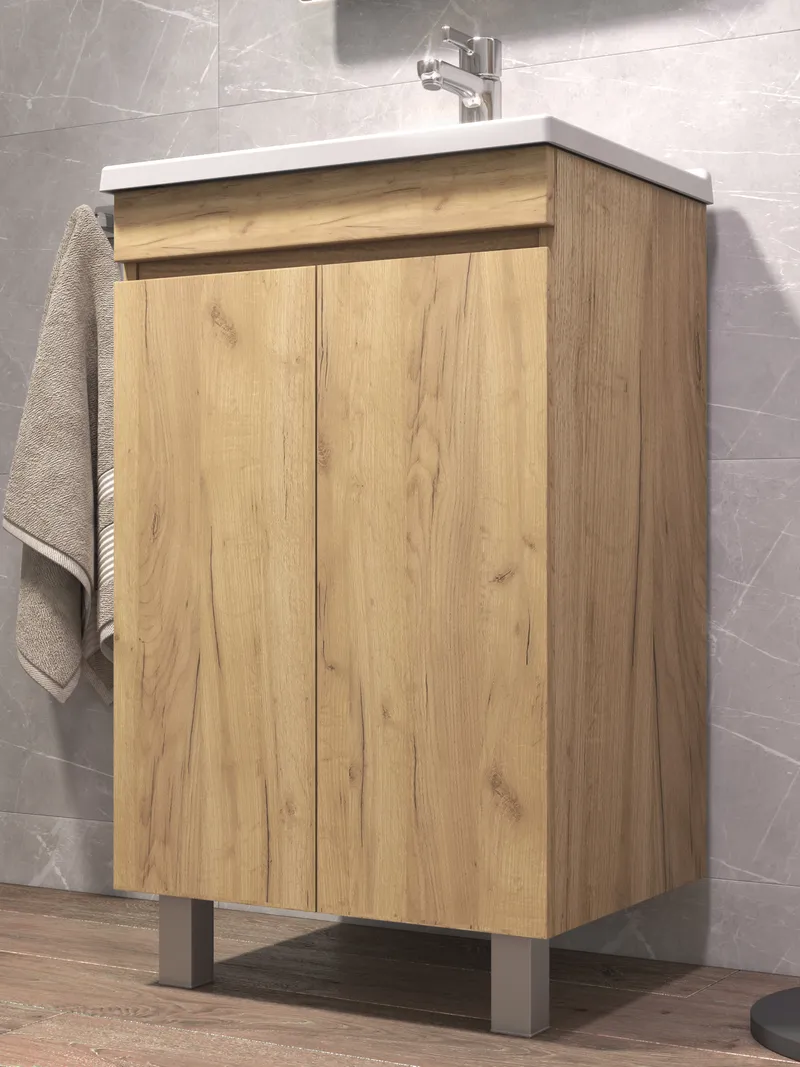 Тумба под раковину Modul 500-2-0 (Азимут) дуб золотой-4