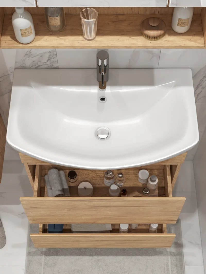 Тумба под раковину Modul 700-0-2 (Балтика) дуб золотой-3