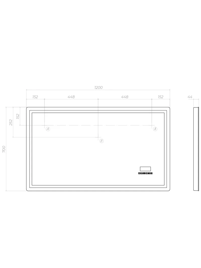Зеркало Damon Media voice 1200 OLEVARO-4