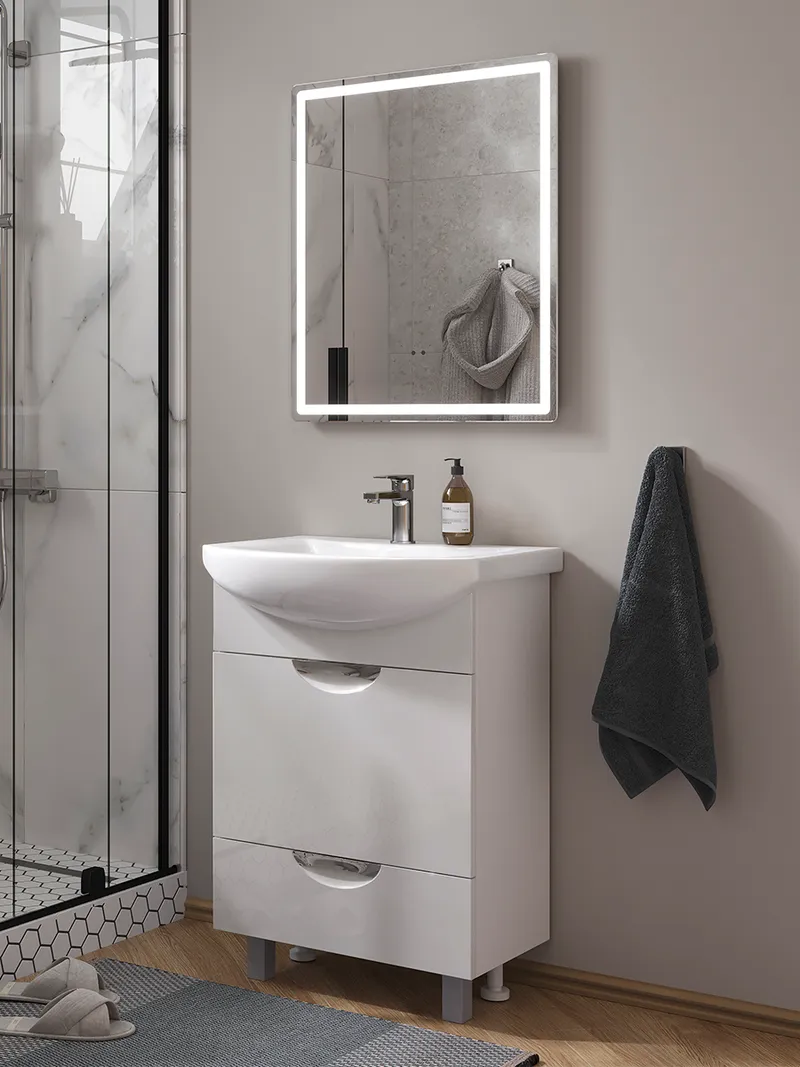 Тумба под раковину Colibri 600-0-2 (Балтика)-4