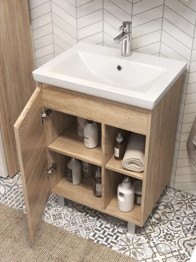 Тумба под раковину Modul 600-1-0 (Como) дуб сонома-2