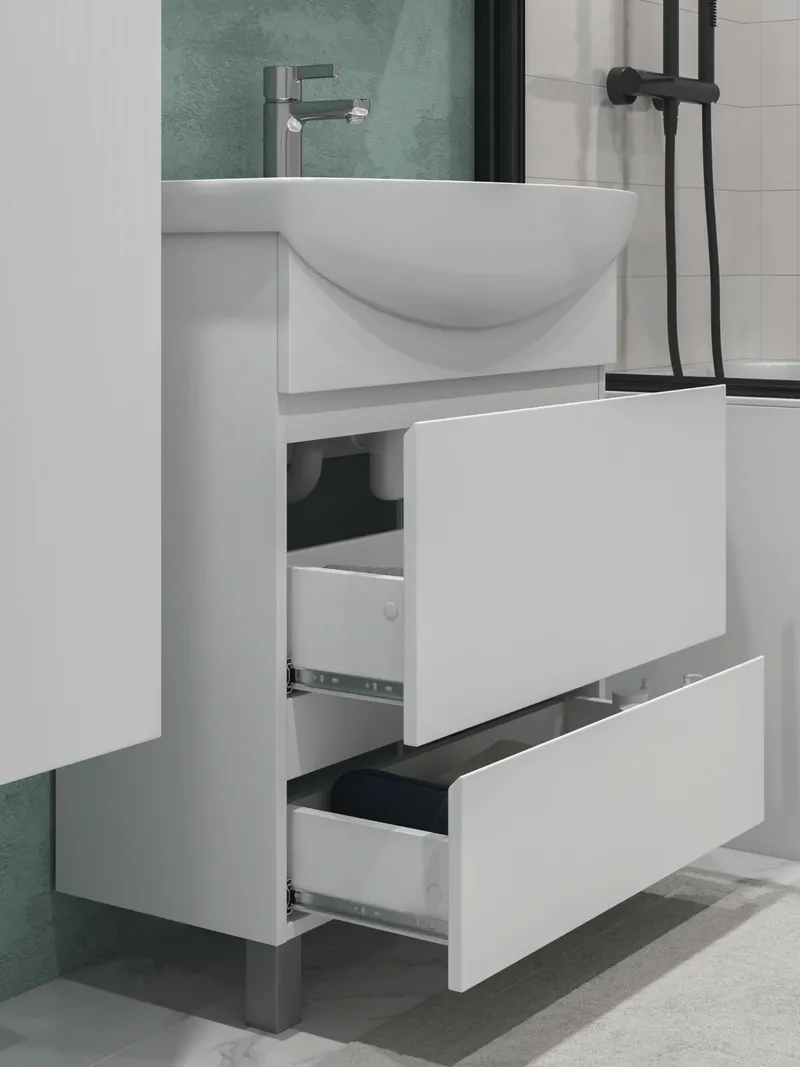 Тумба под раковину Modul 700-0-2 (Балтика) белый-1