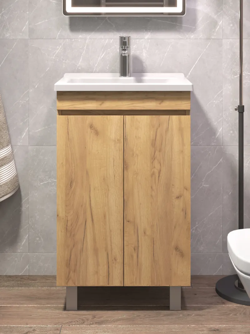 Тумба под раковину Modul 500-2-0 (Азимут) дуб золотой-0