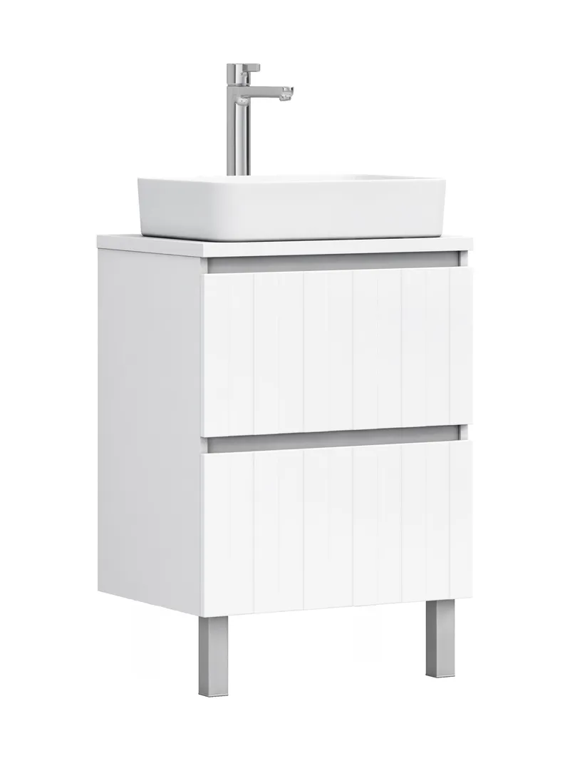 Тумба под раковину Ellio 600-0-2 со столешницей-5