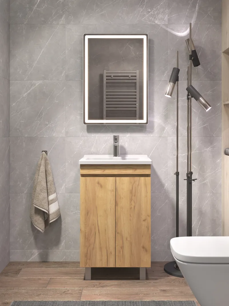 Тумба под раковину Modul 500-2-0 (Азимут) дуб золотой-5