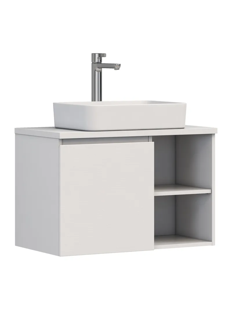Тумба под раковину Modul 800-1-0 со столешницей навесная белый-5
