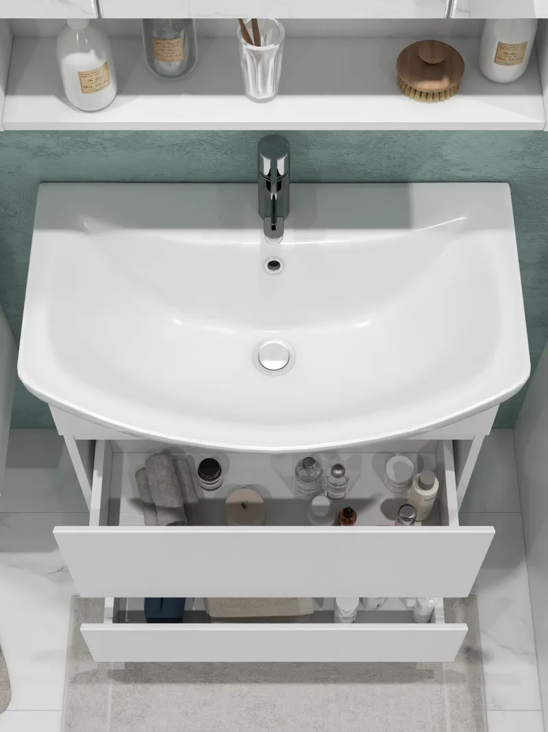 Тумба под раковину Modul 700-0-2 (Балтика) белый-2