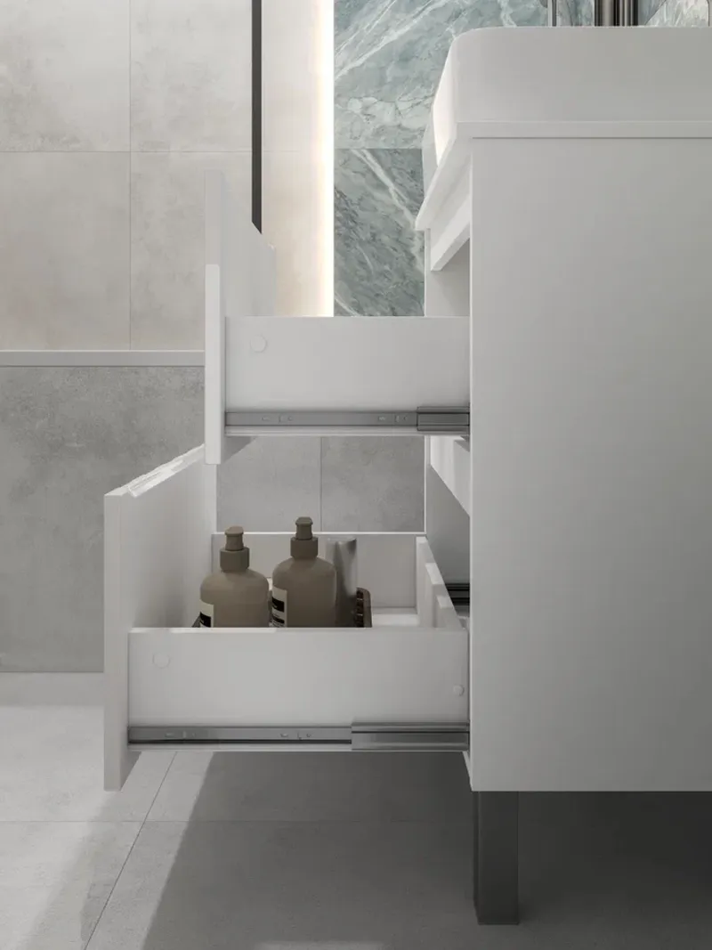 Тумба под раковину Ellio 600-0-2 со столешницей-1