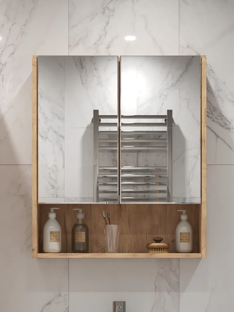 Тумба под раковину Modul 600-0-2 (Балтика) дуб золотой-7