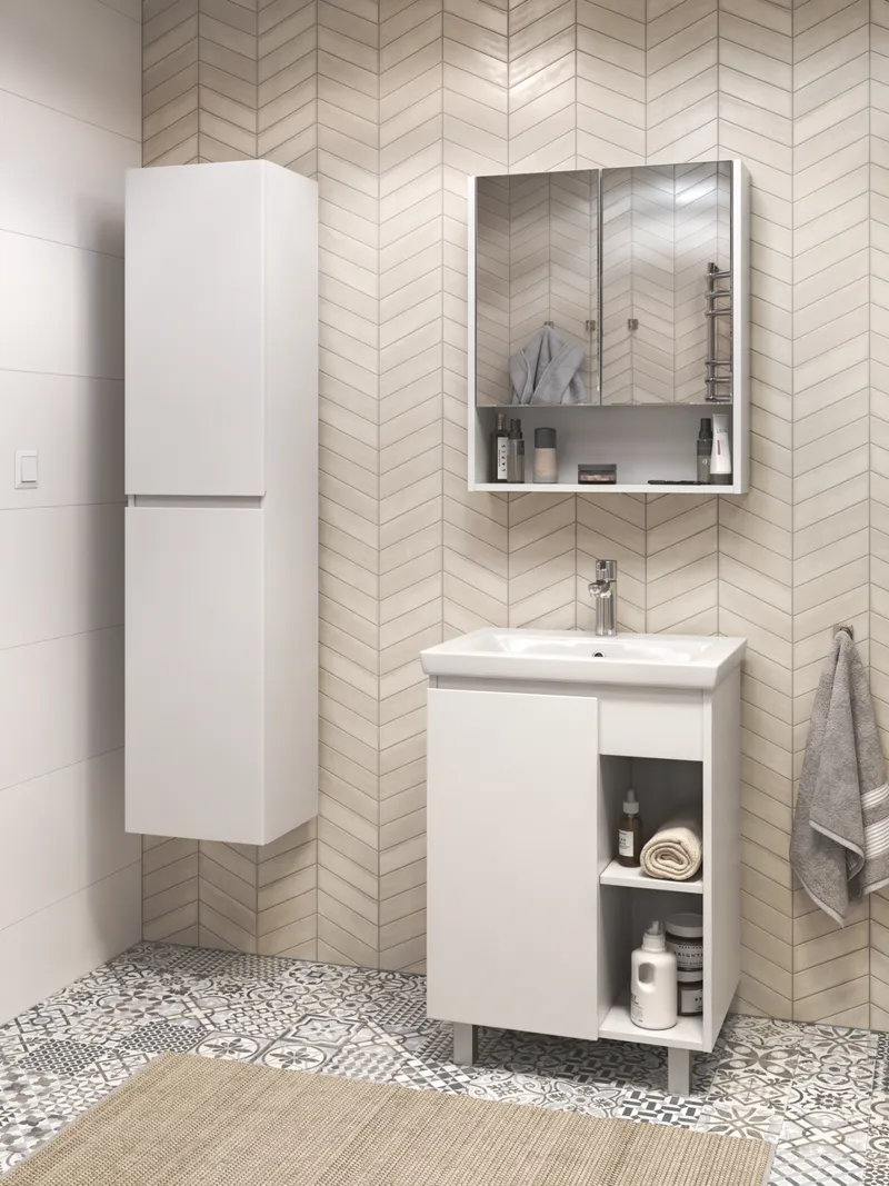 Тумба под раковину Modul 700-1-0 (Como) белый-3