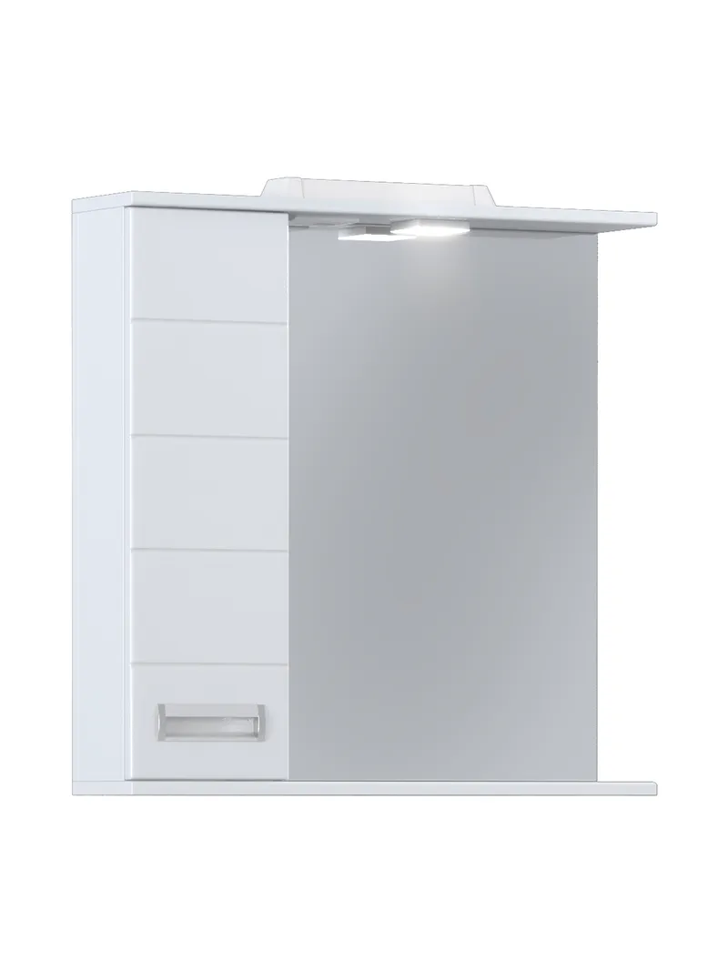 Шкаф навесной с зеркалом Bianca 700 (левый) со спотом-5