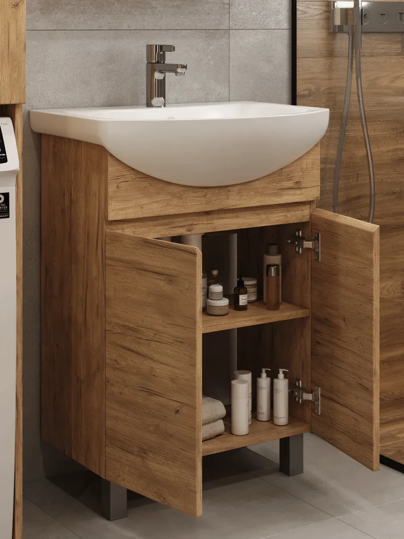 Тумба под раковину Modul 600-2-0 (Балтика) дуб золотой-3